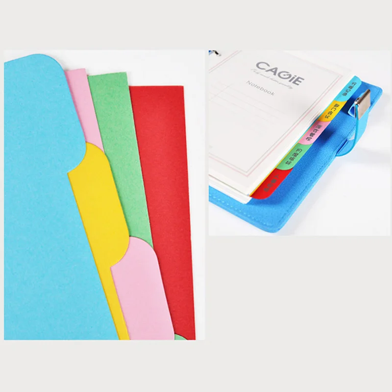 A5/A6 6 Holes Vertical Version Paper Notebook's Index Page Spiral Book Category Page Office Planner Accessories Slip Sheet