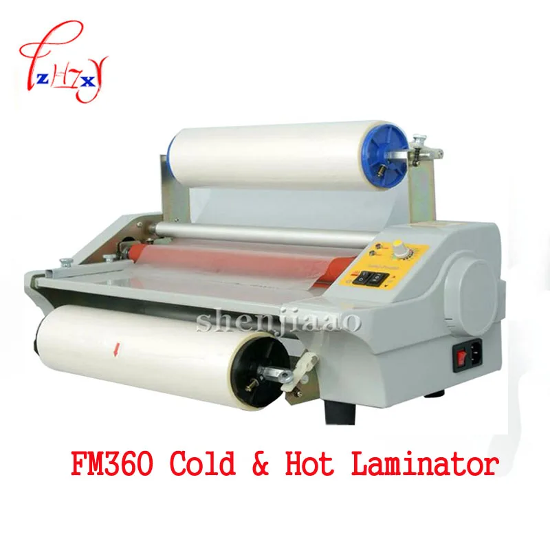 FM360 110 v/220 v A3 машина для ламинирования бумаги, ламинатор холодного рулона, четыре ролика, Рабочая карта, офисный ламинатор для файлов