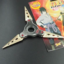 Наруто Складной поворотный сюрикен, вращающийся подшипник дартс, cos Реквизит, аниме оружие модели игрушки, игрушечный нож, подарки для детей