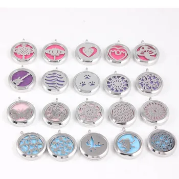 

10pcs Wholesale 30mm Silver Dog Paw Magnet Diffuser 316 Stainless Steel Aroma Locket Essential Oil Diffuser Lockets Necklace