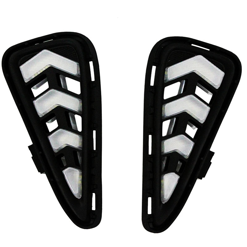 

SUNKIA 2Pcs/Set for Toyota Camry 2015 2016 DRL Daytime Running Light with Yellow Turn Signal Lamp LED Fog Lamp Auto Styling