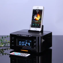 Портативный аудио музыкальный беспроводной Bluetooth динамик A9 NFC радио Будильник 8 Pin Micro USB зарядное устройство док-станция для iPhone Android