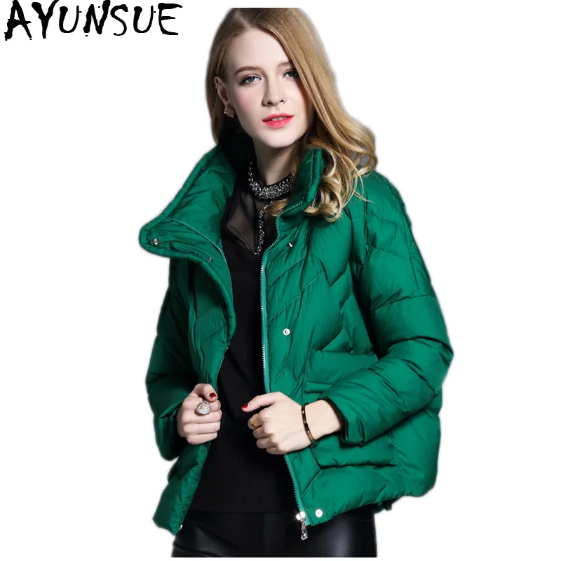 AYUNSUE 2018 Duck Down Jacket Women Winter Plus Size Green Womens Coats