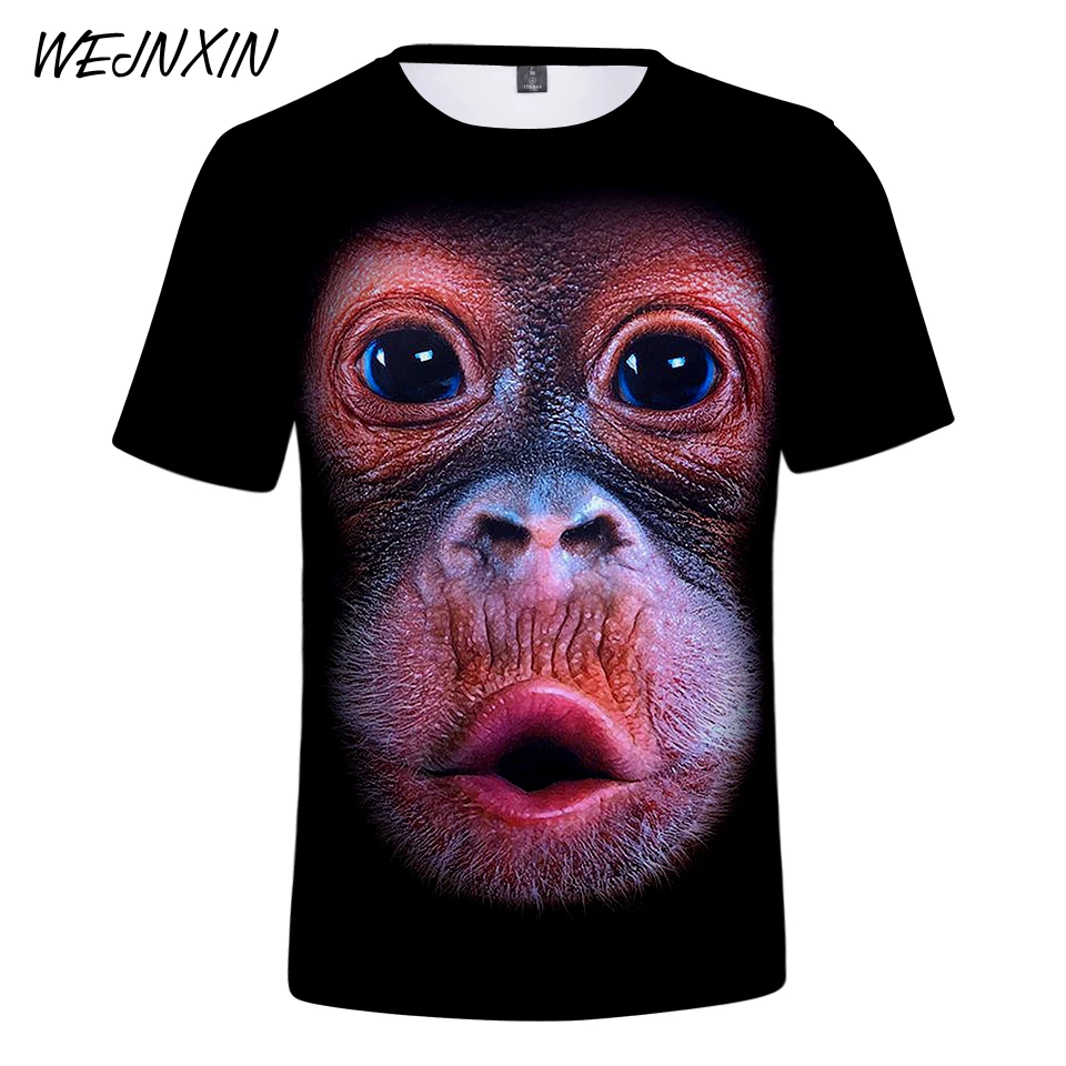 Wejnxin小説大きなゴリラ猿顔3d Tシャツ男性女性半袖カジュアルtシャツ原宿ヒップホップtシャツcamisetas Hombre Tシャツ Aliexpress