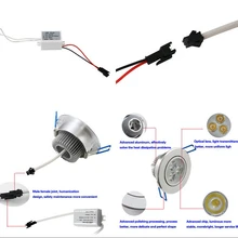 3 Вт потолочное светодиодное освещение потолочный светильник скрытый точечный свет 220 В для домашнего освещения