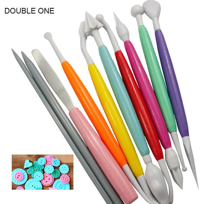 

10pcs/set Jewelry Clay Engraving Tools Flower Modeling Gift Knife Pen Spatula Mix Color