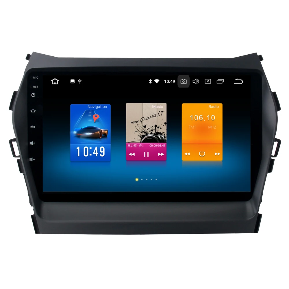 Best RoverOne Android 9.0 Car Multimedia System For Hyundai Santa Fe Santafe IX45 Radio Stereo GPS Navigation Media MP3 Player NO DVD 1