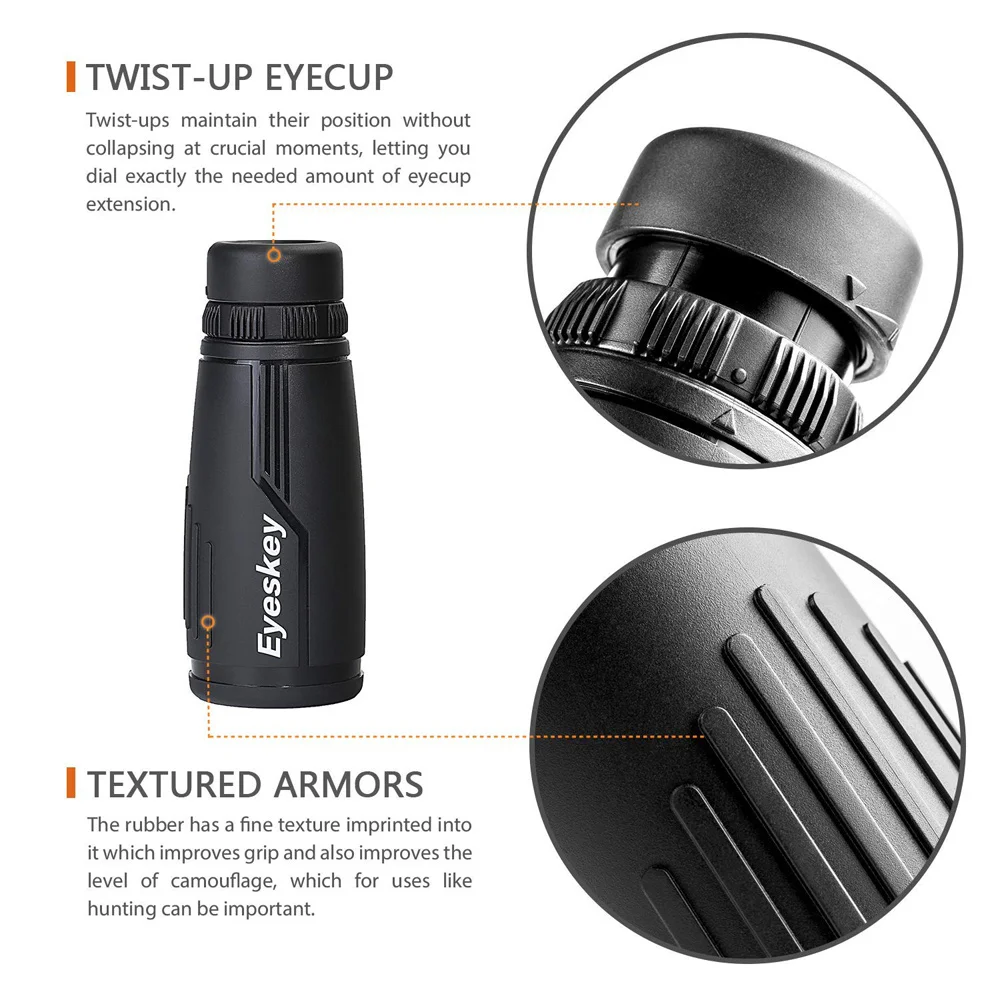  Eyeskey Optics 42mm Waterproof Portable Monocular Quality for Hunting Telescope High Power Monocula