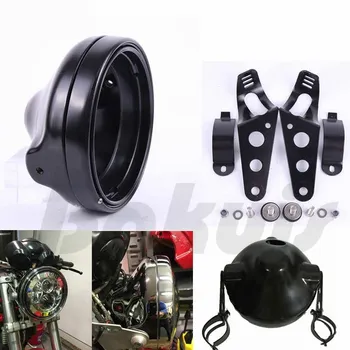

7" Inch Headlight moto Housing Bucket for Harley Motorcycle Black LIGHTING 7" Motorcycle Headlight Chrome Housing