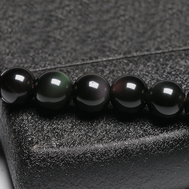 Natural Color obsidian Yoga Men 6mm 108 Beads Strand Bracelets Buddhism Six Words Mantra Buddha Tiger eye Bracelet For Women