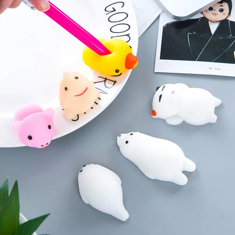Мультяшная свинка Антистресс игрушка mochi мягкая кошка мяч забавные сжимаемые