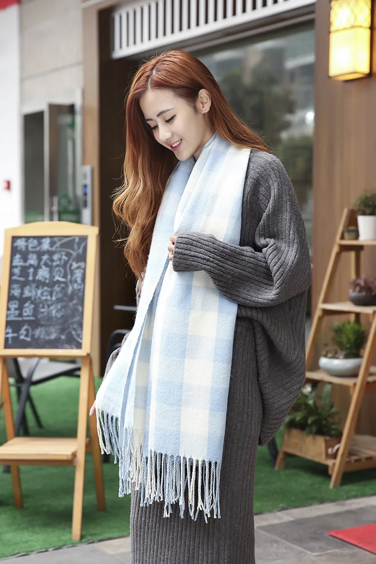 VEITHDIA 2019 осень зима женский шерстяной клетчатый шарф для женщин кашемир шарфы для широкий решетки длинная шаль обёрточная бумага одеяло т