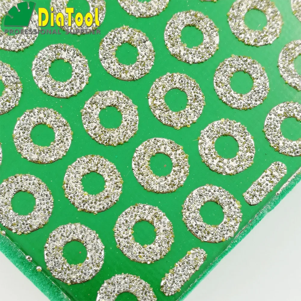 DIATOOL 2 шт(#200+#400) гальванизированная Алмазная губка для ручной полировки 90X55 мм шлифовальный блок с пеной