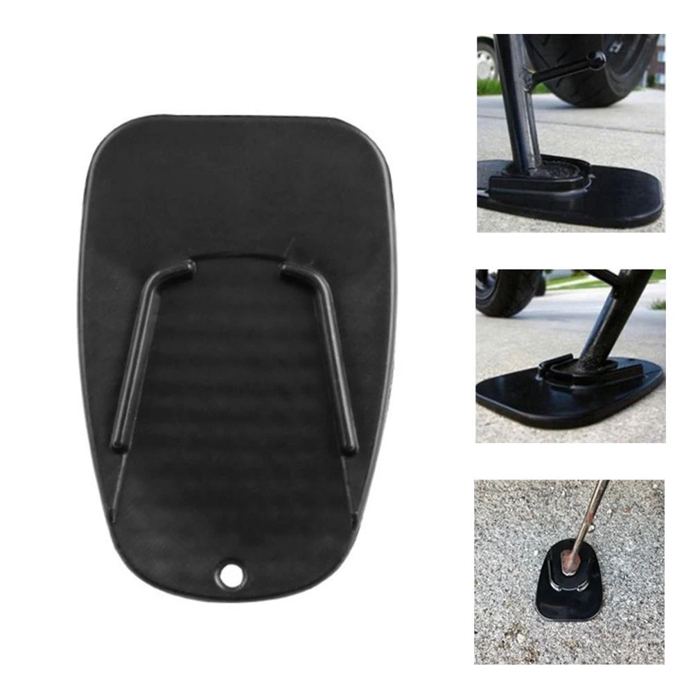 Motorcycle Kickstand Side Stand Plate Pad Base Black Base Support Plastic N Y2T8