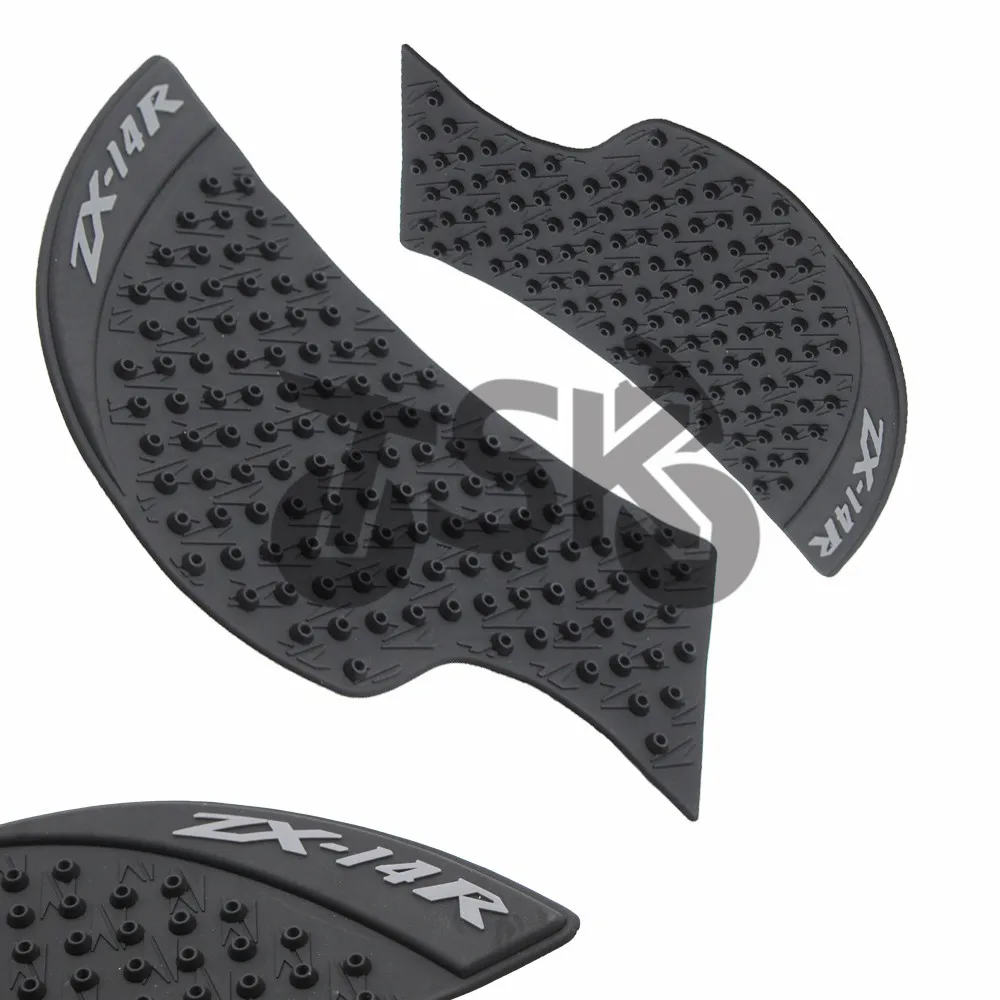 Tank Pad Side Gas Knee Grip Stickers Black Motorcycle For Kawasaki