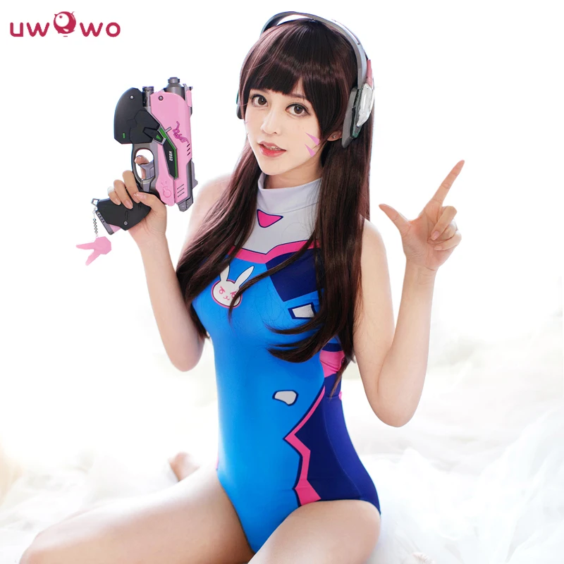 UWOWO D. va Косплей OW купальный костюм dva комбинезоны костюм купальный костюм dva Uwowo D. va косплей костюм для девочек