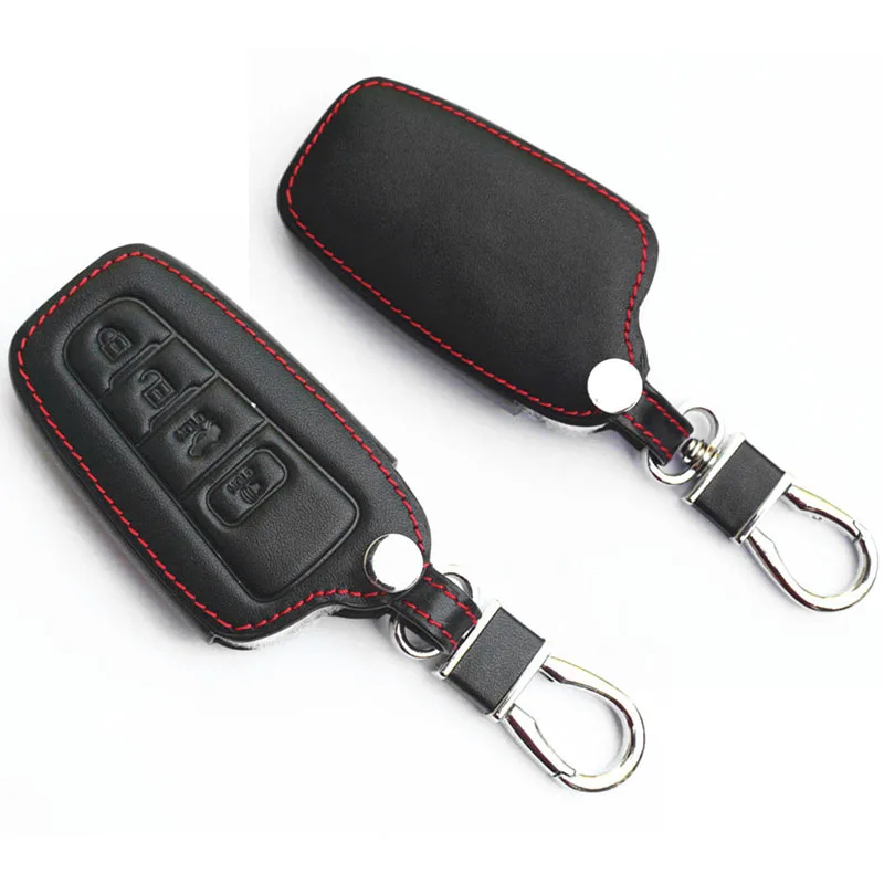Автомобильный 4 кнопочный дистанционный кожаный чехол для ключей Fob Toyota Camry 2018 |
