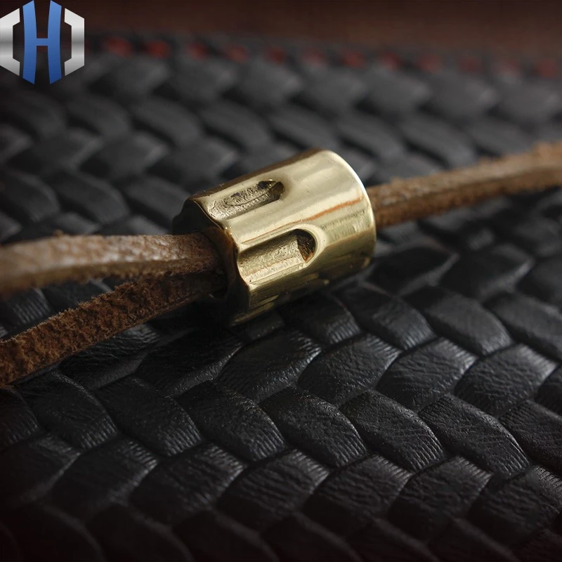 DIY латунные бусины для ножей медный материал ручка с ЧПУ брелок EDC мульти