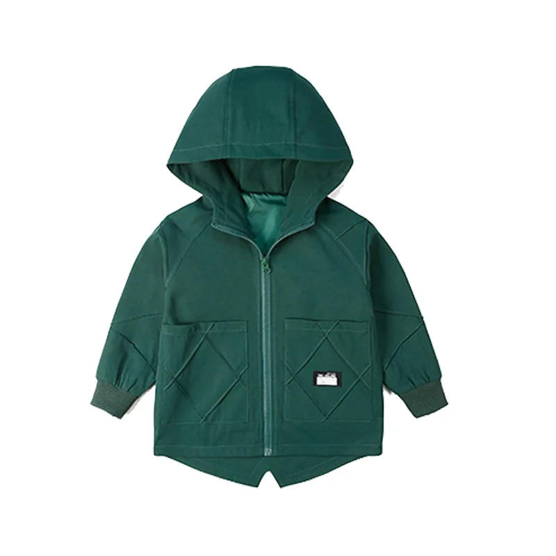 

2019 New Autumn children outerwear coats Korean Style baby boys Hooded Trench Fashion Big kids letter printed Windbreaker Child