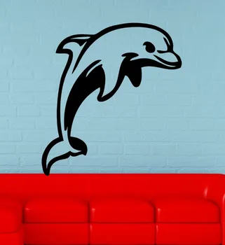 

Wall Stickers Vinyl Decal Dolphin Ocean Marine Animal Nursery Bathroom