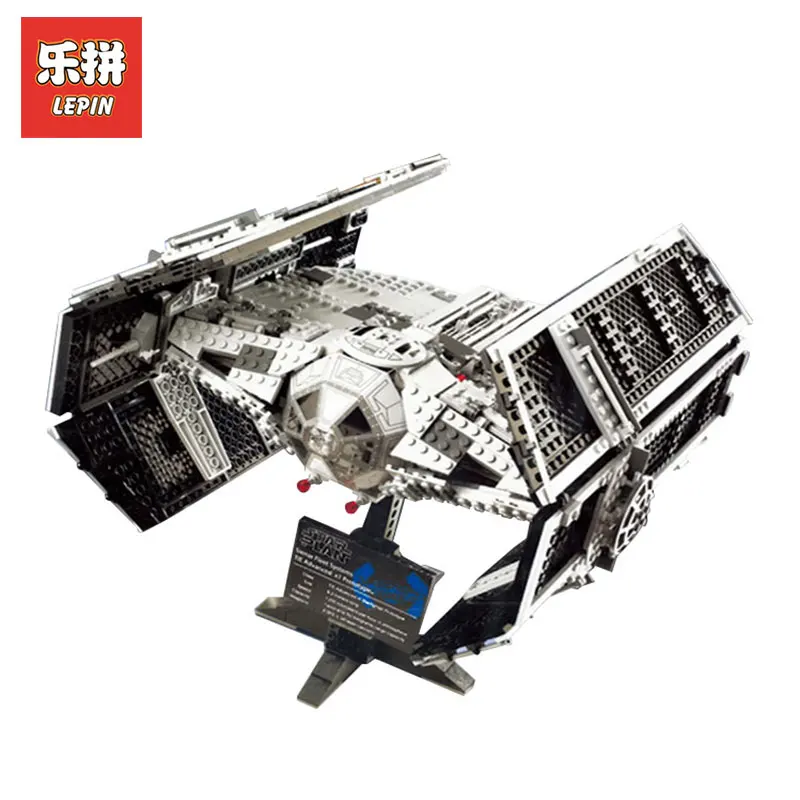 

LEPIN 05055 1212Pcs Toy STAR Wars Vader TIE advanced fighter aircraft Model Building Kit Blocks Bricks Children LegoINGlys 10175