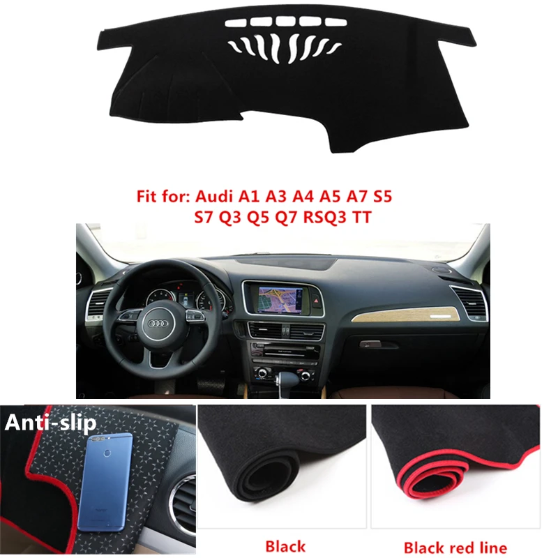 Черный Противоскользящий чехол для приборной панели dashmatt Pad Audi A1 A3 A4 A5 S5 A6 A7 S7 Q3 RSQ3