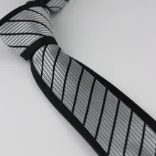 Для Мужчин's Marca Галстуки по краю; Цвет Черный; Серебристый диагональными полосами; узкий галстук из микрофибры узкий галстук 6 см Повседневные платья галстуки-бабочки Gravatas