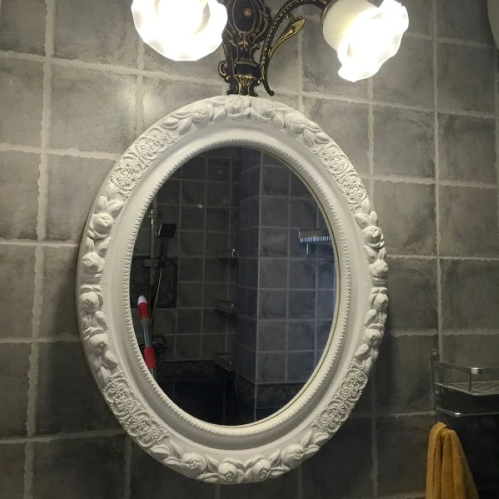 Европейский настенный Ванная комната зеркало американские антикварная Ванная комната Средиземноморский туалет Зеркало водонепроницаемый настенные декоративные зеркала