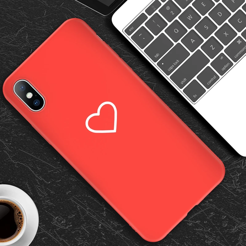 Lovebay Мягкий силиконовый чехол для телефона для пары Apple Iphone 11 Pro Max 8 7 6 6S Plus 5 5S SE XS Max XR X Love Heart TPU задняя крышка