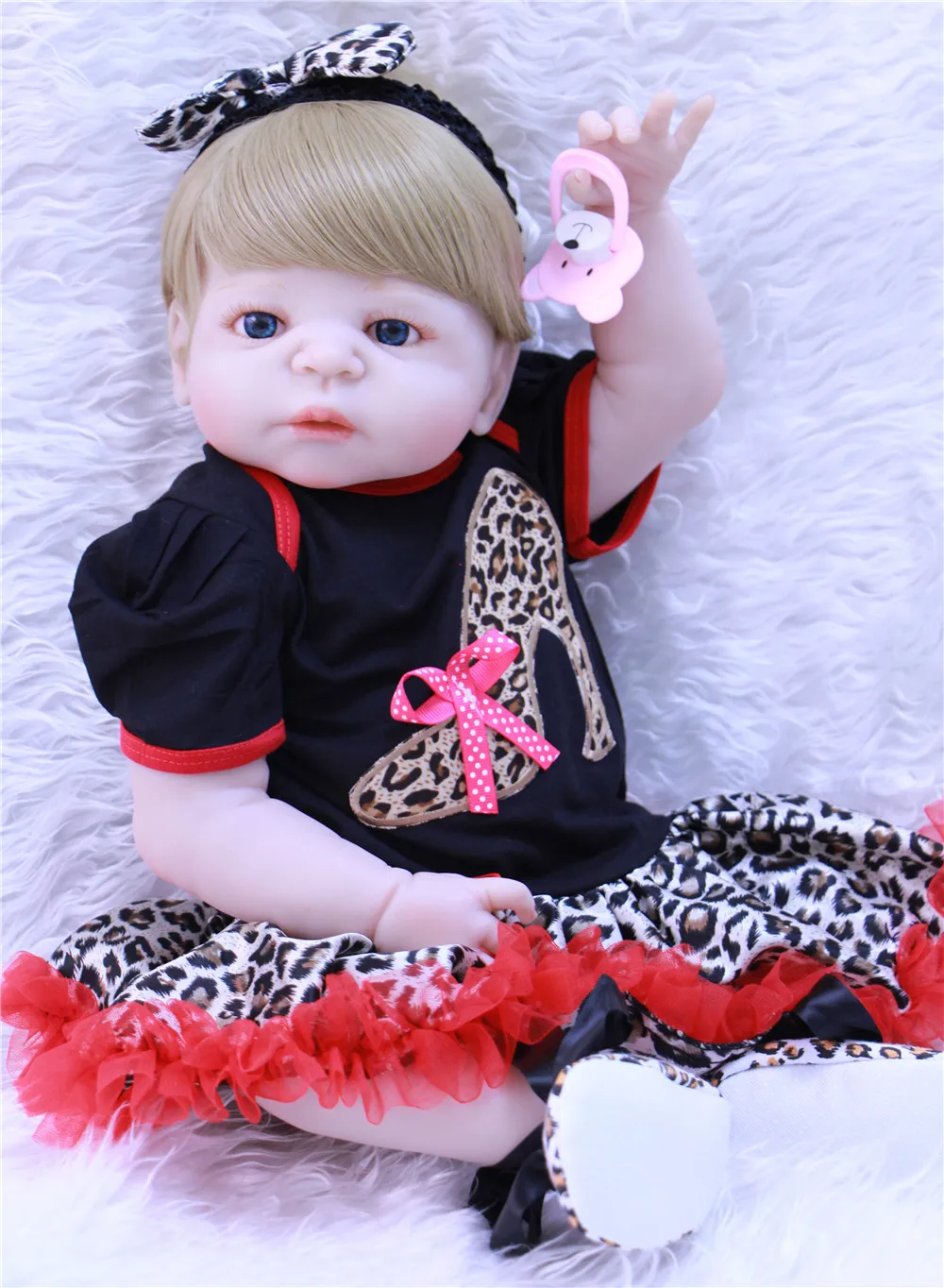 NPK полная силиконовая кукла реборн Младенцы светлые волосы bebes reborn menina bonecas Мода BJD принцесса Младенцы живые игрушки куклы
