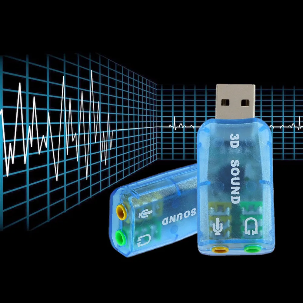 3D Аудио карта USB 1,1 Mic/адаптер для динамиков объемного звука 7 CH для ноутбука