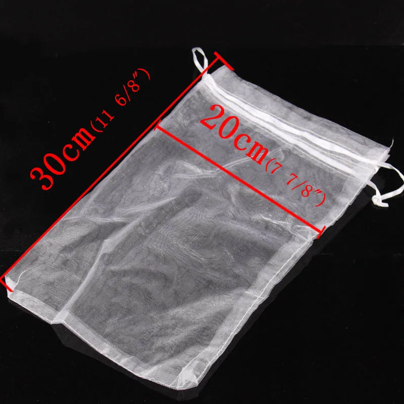 Urijk 20x30 см 50 шт./компл. белый мешочки с завязками из органзы, ювелирное изделие, подарок сумка Портативный Макияж Организатор сумка для хранения ювелирных изделий