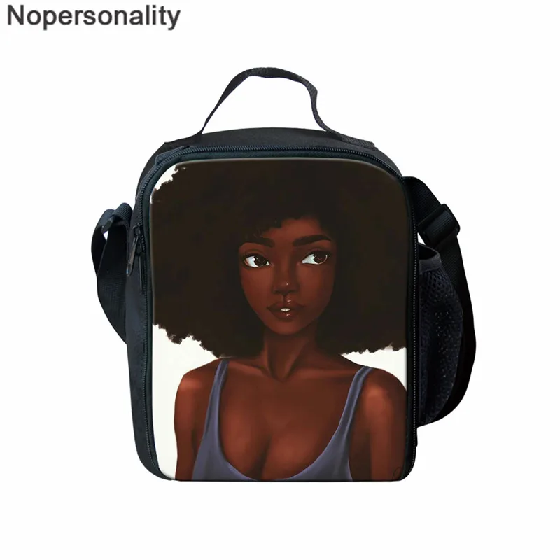 Nopersonality черный комплект школьных сумок для девочек-подростков в Африканском и американском стиле, детские школьные сумки, женский рюкзак - Цвет: Z5148G