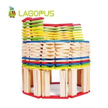 Lagopus 260 шт. строительных стержней Блок Детские обучение маленьких детей строительные игрушки, деревянные игрушки для детей