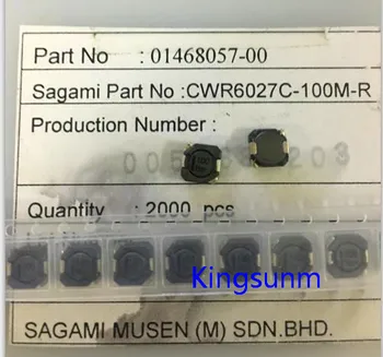 

Free shipping 10pcs Power type inductor CWR6027C-100M-R 6x6x3m 10uH 1.65A can replace B82462G4103M