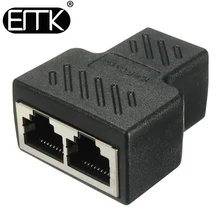 EMK – connecteur femelle RJ45 8P8C, séparateur de réseau, prolongateur d'adaptateur, connecteur LAN, adapté à Ethernet Cat5E Cat6