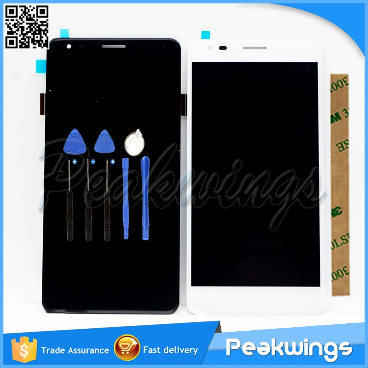 Tanie Wyświetlacz LCD dla Wileyfox Spark X ekran LCD z zespół ekranu dotykowego dla wileyfox spark x дисплей