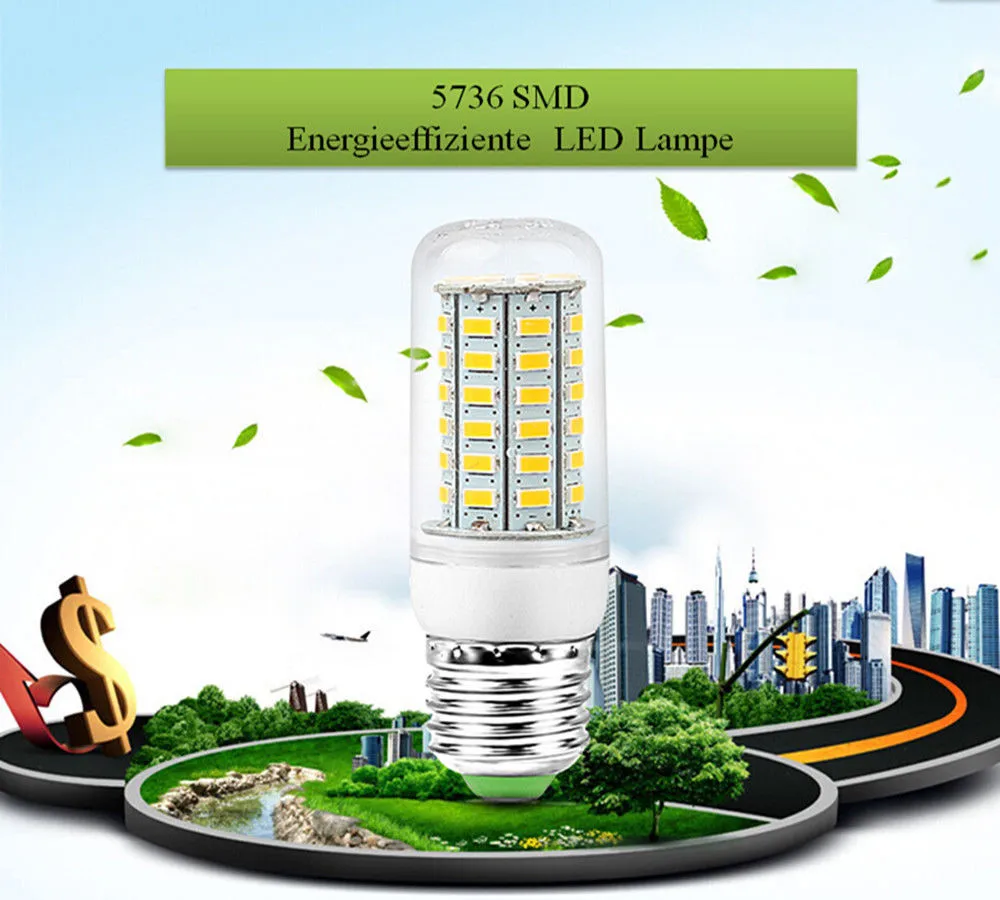 Полный ватт Smart IC 5736 SMD светодиодный светильник-кукуруза E14 E27 G9 GU10 3 Вт 5 Вт 7 Вт 9 Вт 12 Вт 15 Вт Светодиодный светильник AC220V энергосберегающий