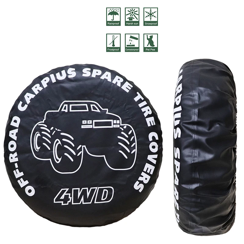 Auto Car Spare Tyre Cover Tire Protector Vehicle PU Leather wheel Tyre