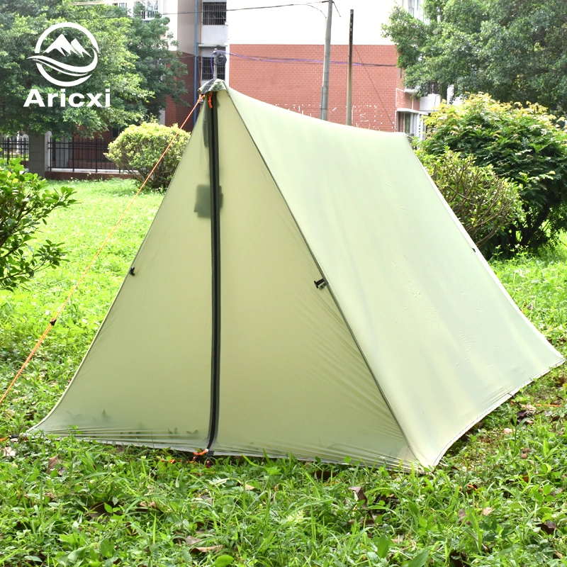ضعف الجانب سيليكون المغلفة 20D النايلون خفيفة للغاية المظلة Oudoor Rainfly المأوى التخييم قماش القنب