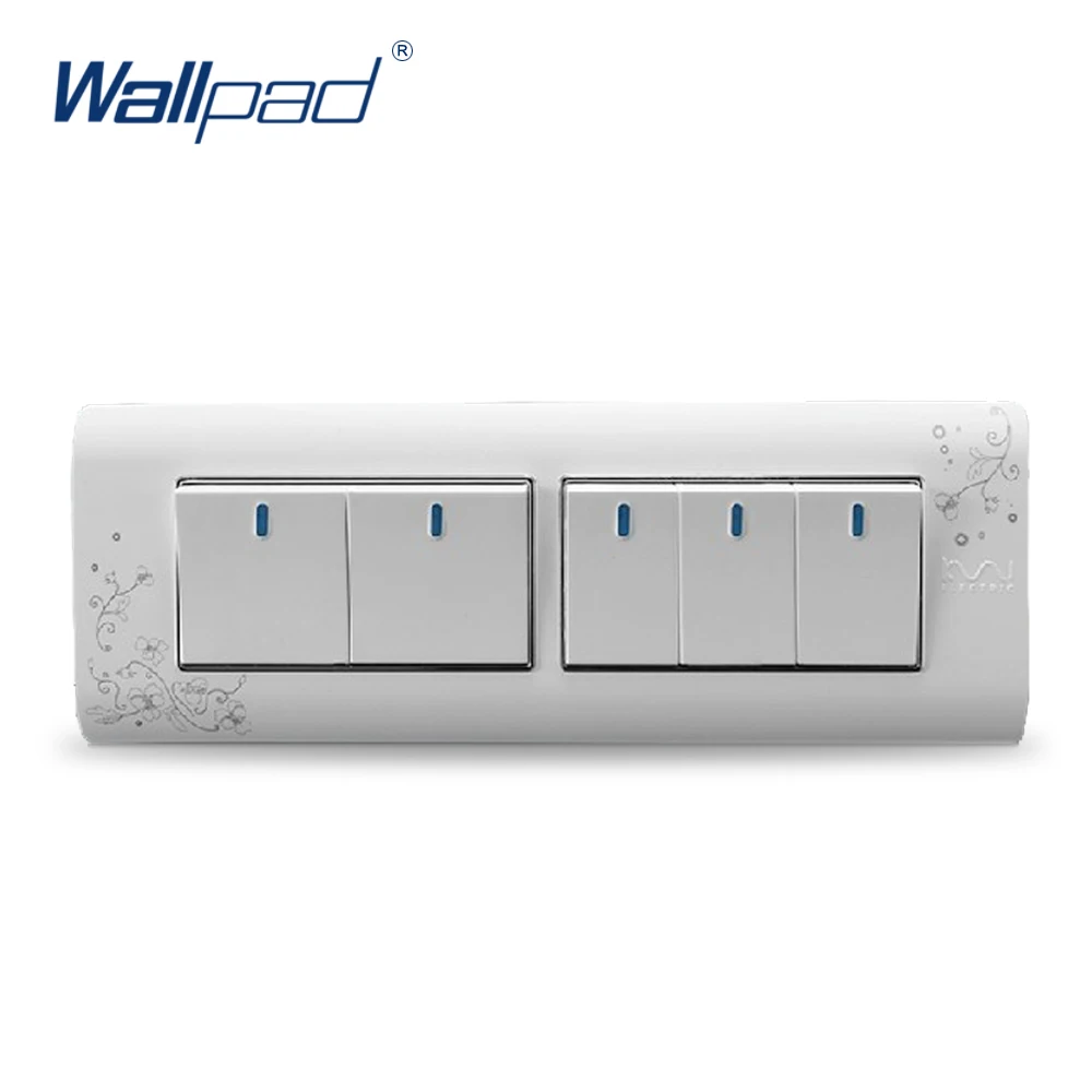 5 Банд 2 Way Wallpad роскошный настенный выключатель панель света C30 118 110 ~ 250 В|switch
