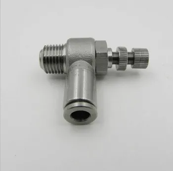 

tube size 10mm-1/2 PT thread pneumatic stainless steel 316 push in fittings control the speed of airflow