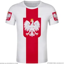 Польская футболка diy пользовательское имя номер pol футболка Национальный флаг pl Республика польская страна колледж печать фото одежда