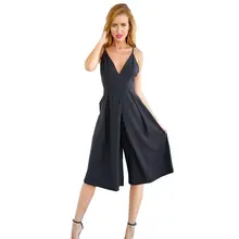 Rompers Womens Black Linen Cotton Jumpsuit Backless Xl Halter Wide Leg Sexy Elegant Jumpsuit Celebrity Summer Plus Size V Neck