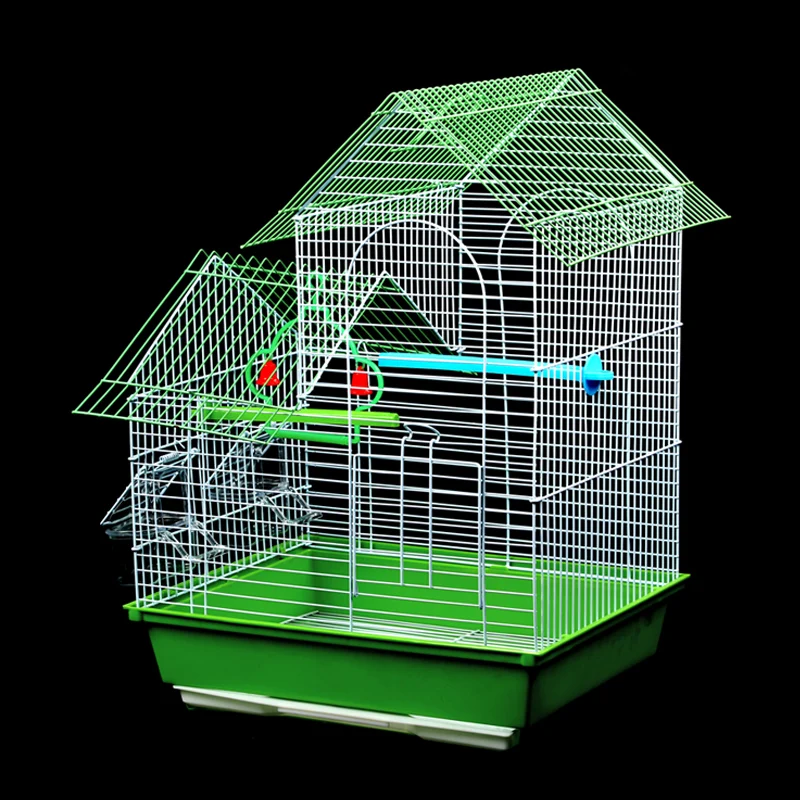

Bird Cages Houses Metal Iron Parrot Villa Cage Cockatiel Large Home Aviary Pet Carrier