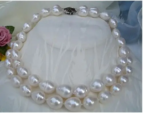 

Free shipping@@@@@ double strands 9-10mm freshwater natural white baroque pearl necklace 18"19" a