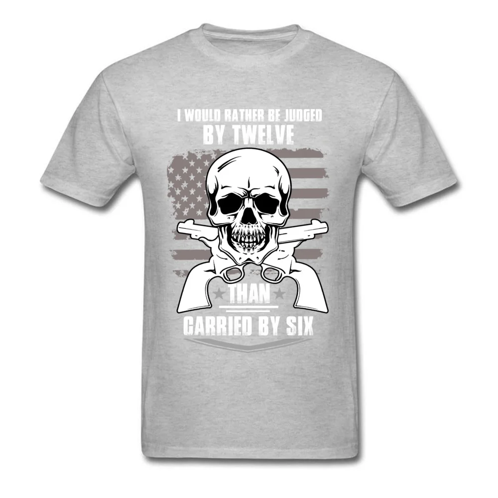 GUNS AND SKULL Tops T Shirt 2018 Hot Sale Crewneck Printed On Short Sleeve Pure Cotton Boy T Shirts Camisa Tee-Shirts GUNS AND SKULL grey