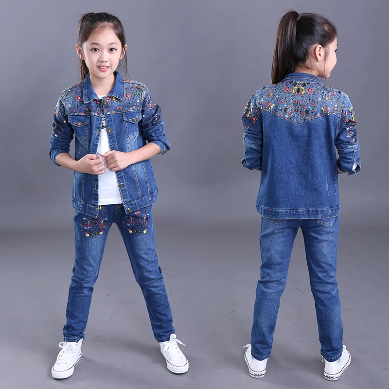 coat shirt and jeans