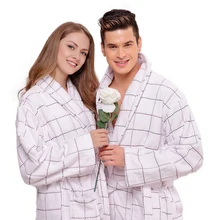 Зима-осень, толстый банный халат для мужчин и женщин, женская домашняя одежда, мужская одежда для сна, пижамы для отдыха, длинная мягкая теплая домашняя белая Пижама