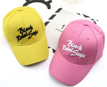 

2019 spring and summer fashion Baby boy and girl sun hats New letters BLACK kids hip hop baseball caps newborn photography props
